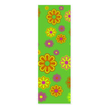 mod pop flowers skinny business card