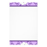 Mod Purple and Lavender Border Stationery