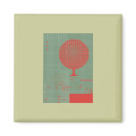 Mod Red Tree Refrigerator Magnet