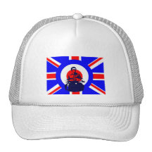 Mod Scooter Rider Union Jack Cap Trucker Hat