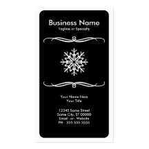 mod snow flake business card