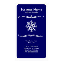 mod snow flake business card