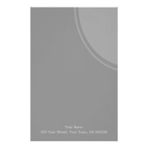 Mod stylish grey design personalized stationery