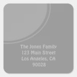 Mod stylish grey design square stickers