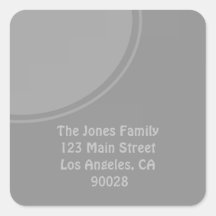 Mod stylish grey design square stickers