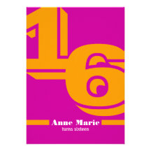 Mod Sweet Sixteen Invitation
