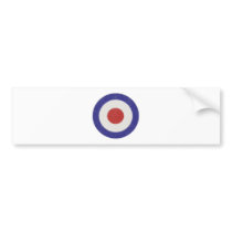Mod Target Distressed Bumper Sticker