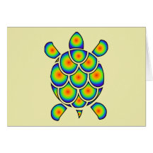 Mod Tye Dye Sea Turtle Card