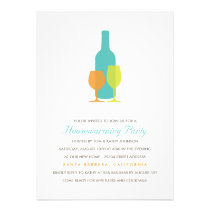 Mod Vino Housewarming Party Invitation invitations