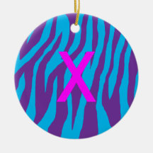Mod Zebra Christmas Tree Ornament