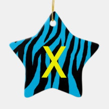 Mod Zebra Christmas Tree Ornaments