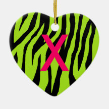 Mod Zebra Christmas Tree Ornaments
