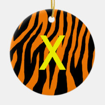 Mod Zebra Christmas Tree Ornaments