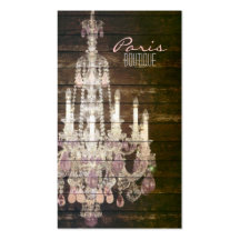 mode pourpre de Paris de lustre de barnwood vintag Cartes De Visite Professionnelles