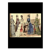 Mode victorienne de femmes cartes postales