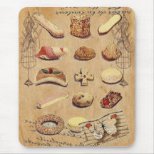 Mode vintage de Paris de biscuits de tentation d'O Tapis De Souris