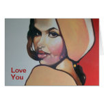 Model Look Sophia Love You Greeting Cards