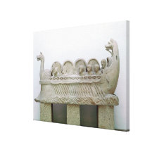 Model of a ship transporting wine on the gallery wrap canvas