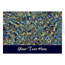 Modèle abstrait d'étang de bleu carte de vœux