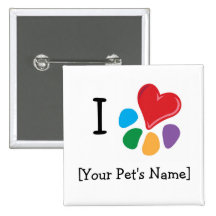 Modèle animal de coeur de Lover_I Badges Avec Agrafe