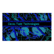 Modèle bleu de carte de visite de technologie