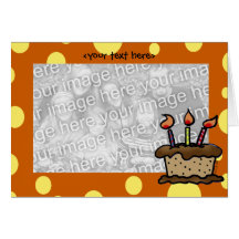Modèle de carte de gâteau d'anniversaire