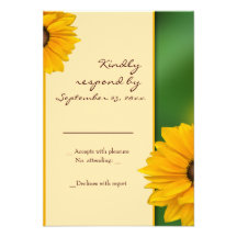 Modèle de carte du tournesol RSVP Invitations Personnalisées