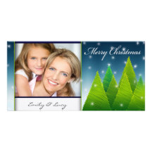 Modèle de carte photo d'arbre de Noël Cartes Avec Photo