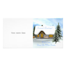 Modèle de carte photo de scène d'hiver photocartes personnalisées