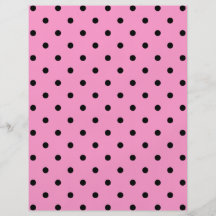 Modèle de point rose et noir de polka prospectus en couleur