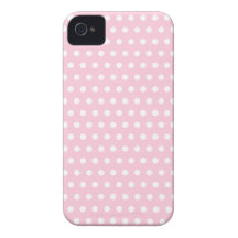 Modèle de pois rose et blanc coques Case-Mate iPhone 4