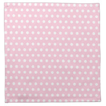 Modèle de pois rose et blanc serviettes en tissus