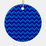 Modèle de zigzag bleu ornements de noël