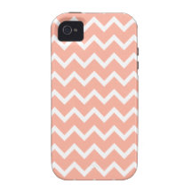 Modèle de zigzag de corail et blanc étui iPhone 4