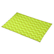 Modèle de zigzag de vert de chaux set de table
