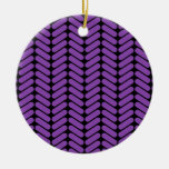 Modèle de zigzags pourpre et noir décoration de noël