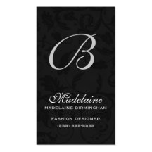 Modèle décoré d'un monogramme de carte de visite d