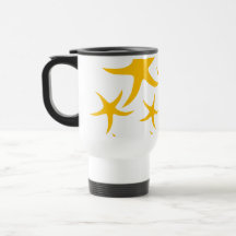 Modèle Jaunâtre-Orange estival d'étoiles de mer Tasse