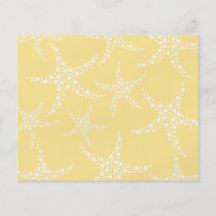 Modèle jaune et blanc de Sandy d'étoiles de mer Prospectus Avec Motif