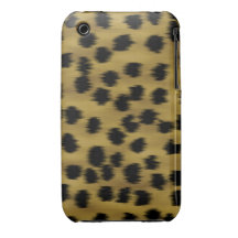 Modèle noir et d'or d'impression de guépard de Bro Coque iPhone 3 Case-Mate
