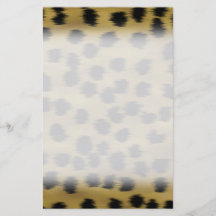 Modèle noir et d'or d'impression de guépard de Bro Prospectus En Couleur
