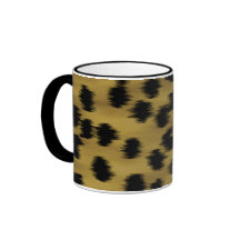Modèle noir et d'or d'impression de guépard de Bro Mugs