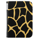 Modèle noir et jaune d'impression de girafe étui pour kindle