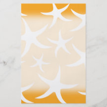 Modèle orange et blanc ensoleillé d'étoiles de mer prospectus