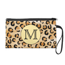 Modèle personnalisé d'empreinte de léopard de mono sac à main avec dragonne