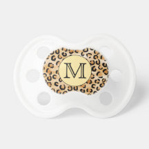 Modèle personnalisé d'empreinte de léopard de mono sucettes pour bébé