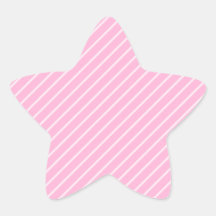 Modèle rayé diagonal rose de sucrerie autocollant en étoile
