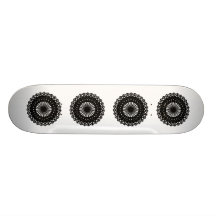 Modèle rond noir de style de dentelle planches à roulettes