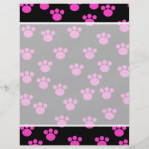 Modèle rose et noir lumineux d'empreinte de patte prospectus avec motif