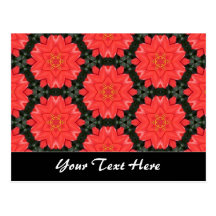 Modèle rouge de motif de fleur carte postale